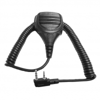 深圳市對講機話咪 雙咪降噪肩咪4芯航空頭12V車載喊話器